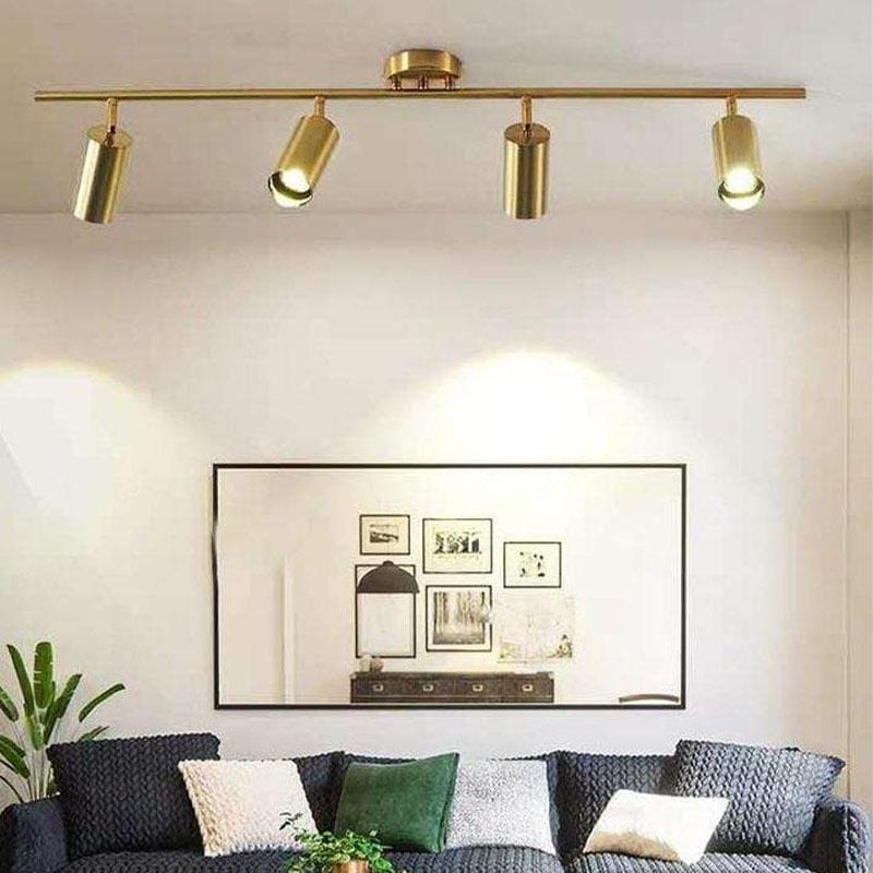 Asva 4 Heads | Brass Track Light