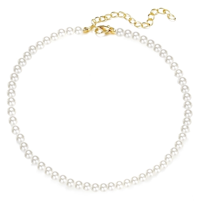 Fashion Round Artificial Pearl Women's Necklace 1 Piece
