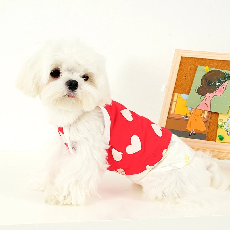 Cute Cotton Heart Shape Pet Clothing