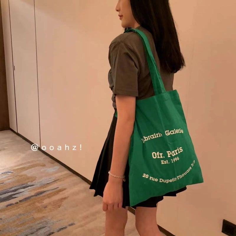 Simple Letter Shoulder Bag Student Schoolbag Commuter Canvas Bags