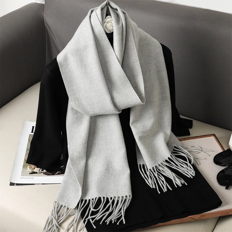Women's Elegant Solid Color Imitation Cashmere Scarf