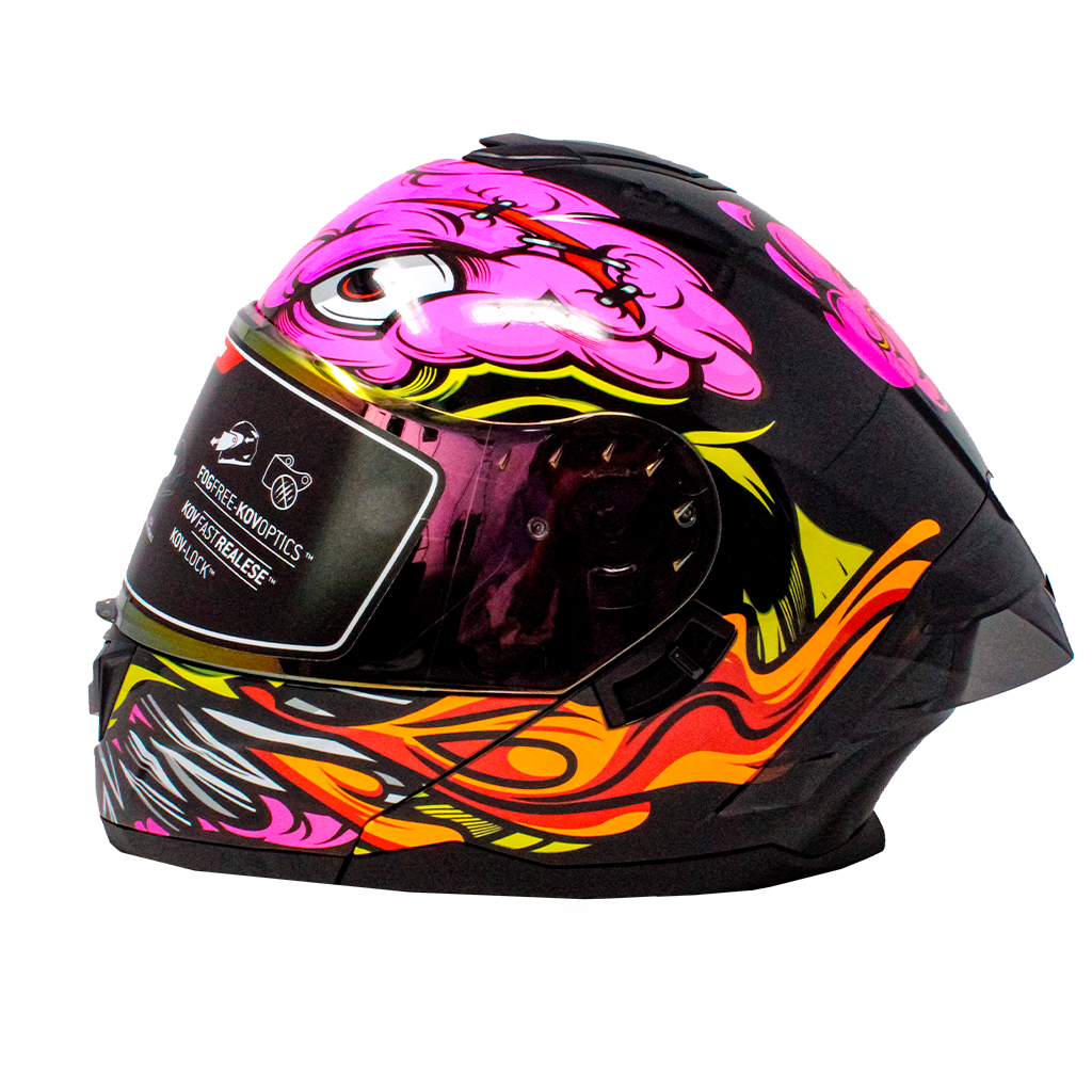 Casco Kov Rush Brainy Rosa