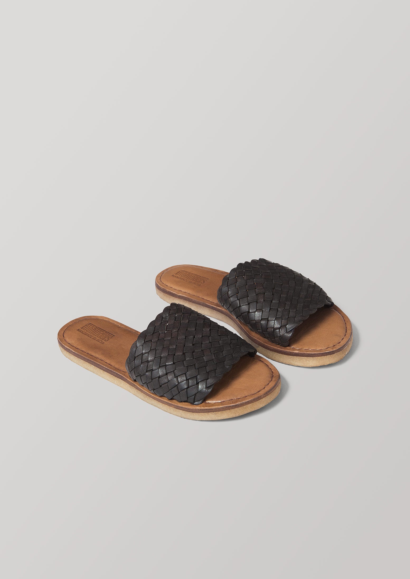Mohinders Stacked Leather Sandals | Black