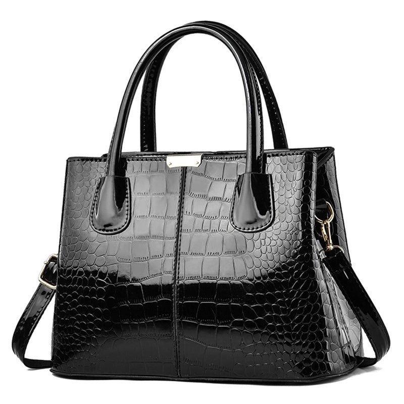 Women's Large Pu Leather Solid Color Elegant Basic Square Zipper Shoulder Bag Handbag Crossbody Bag