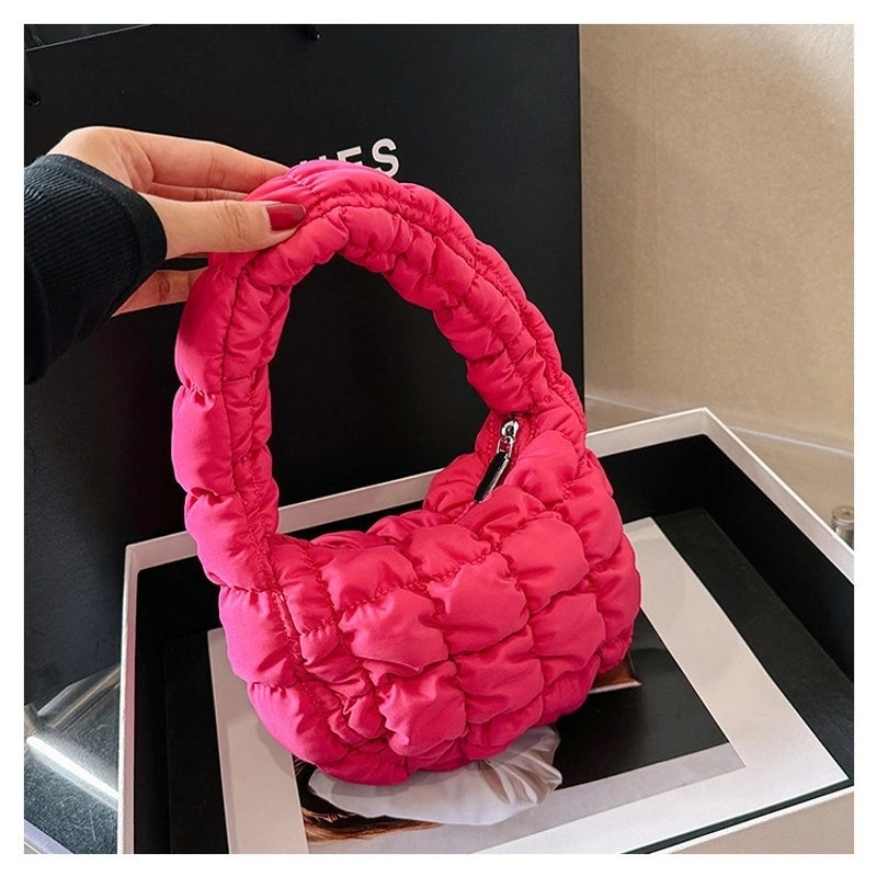 Women's Small All Seasons Nylon Solid Color Streetwear Square Zipper Handbag