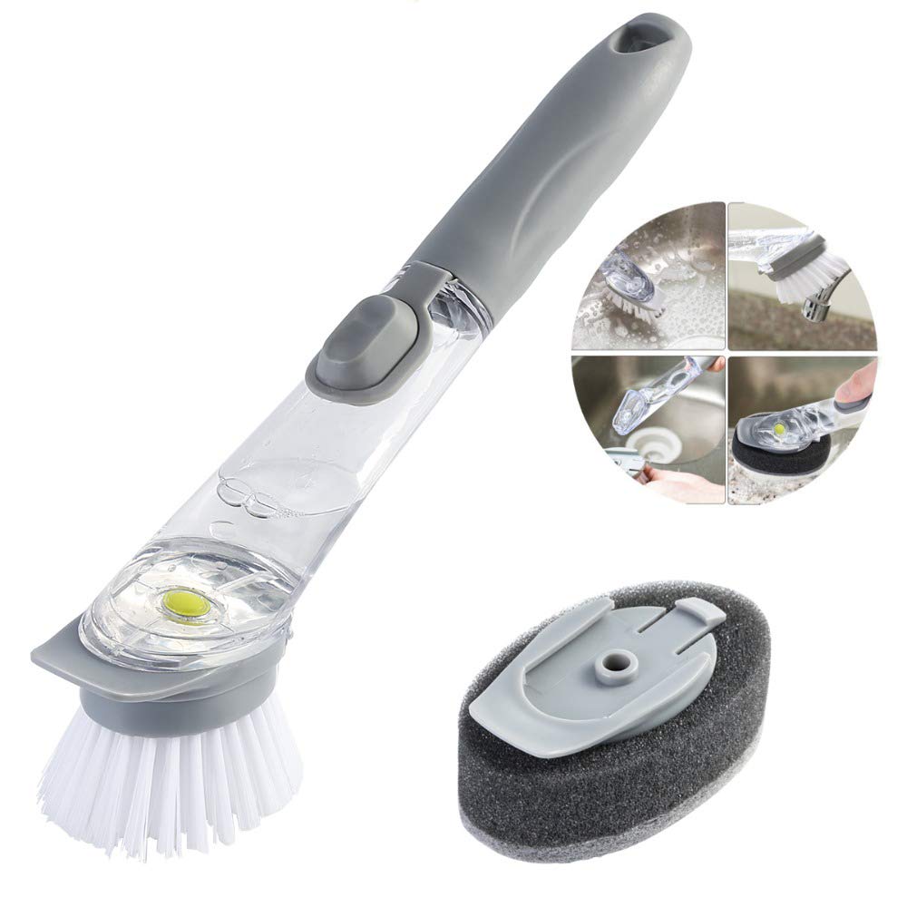 Soap Dispenser Brush . Cleaning Brush with Soap Dispenser
