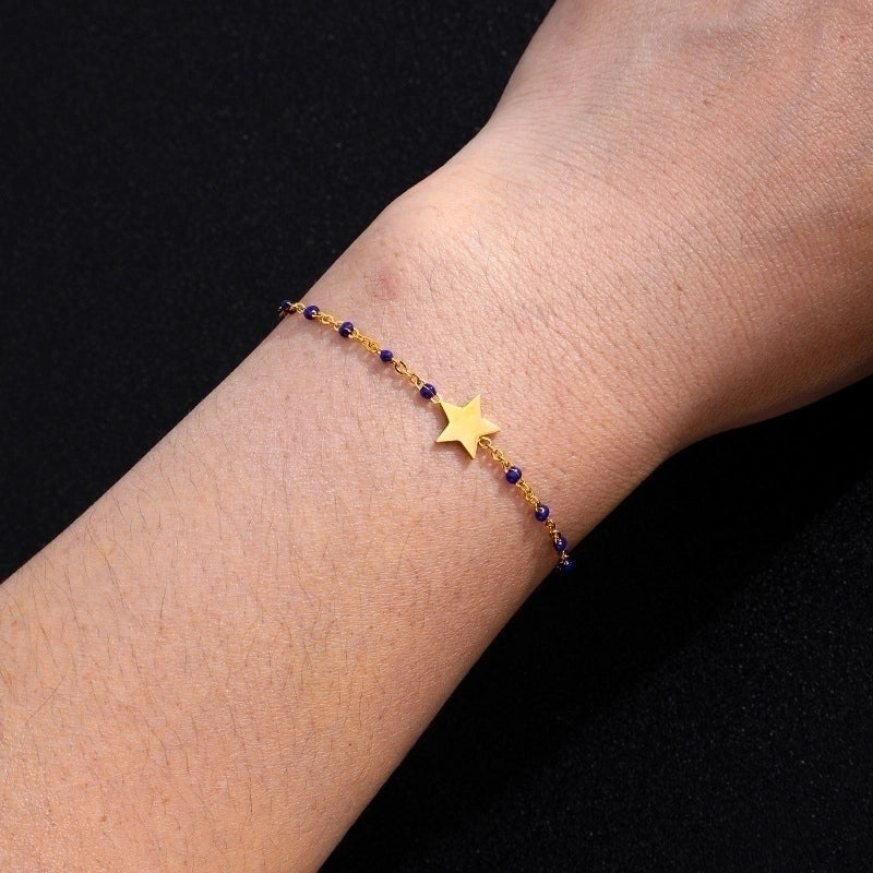 2 Pieces Fashion Star Stainless Steel Plating Bracelets