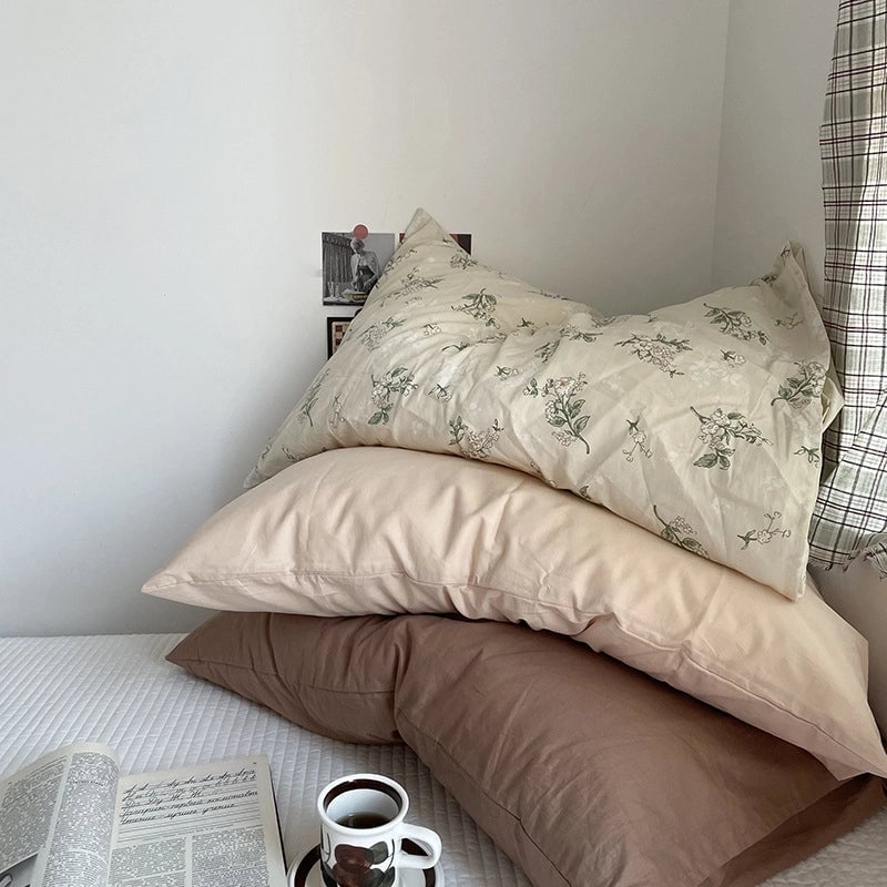 Casual Lattice Solid Color Cotton Pillow Cases Couch & Sofa Decor