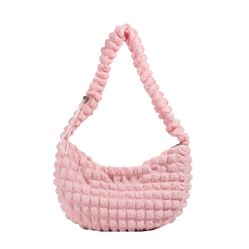 Women's Medium Cloth Solid Color Streetwear Zipper Underarm Bag