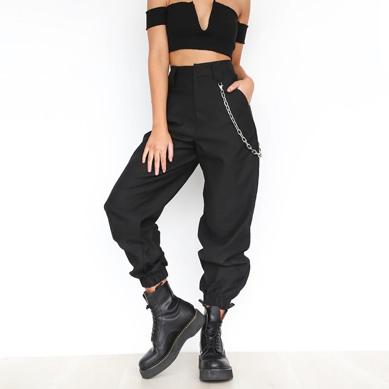 High Waisted Cargo Trousers