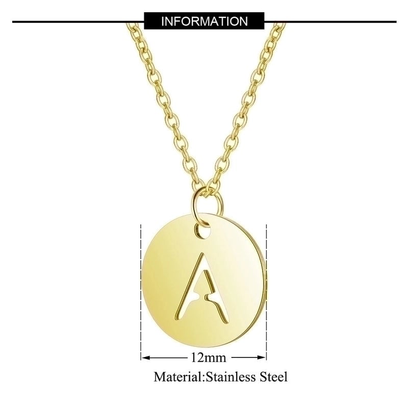 Minimalist Letter Stainless Steel Titanium Steel Plating Chain Gold Plated Pendant Necklace