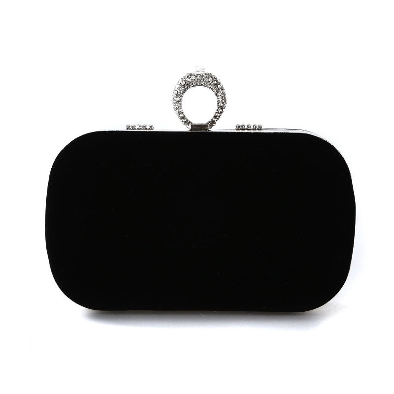 Purple Black Bright Red Solid Color Square Evening Bags