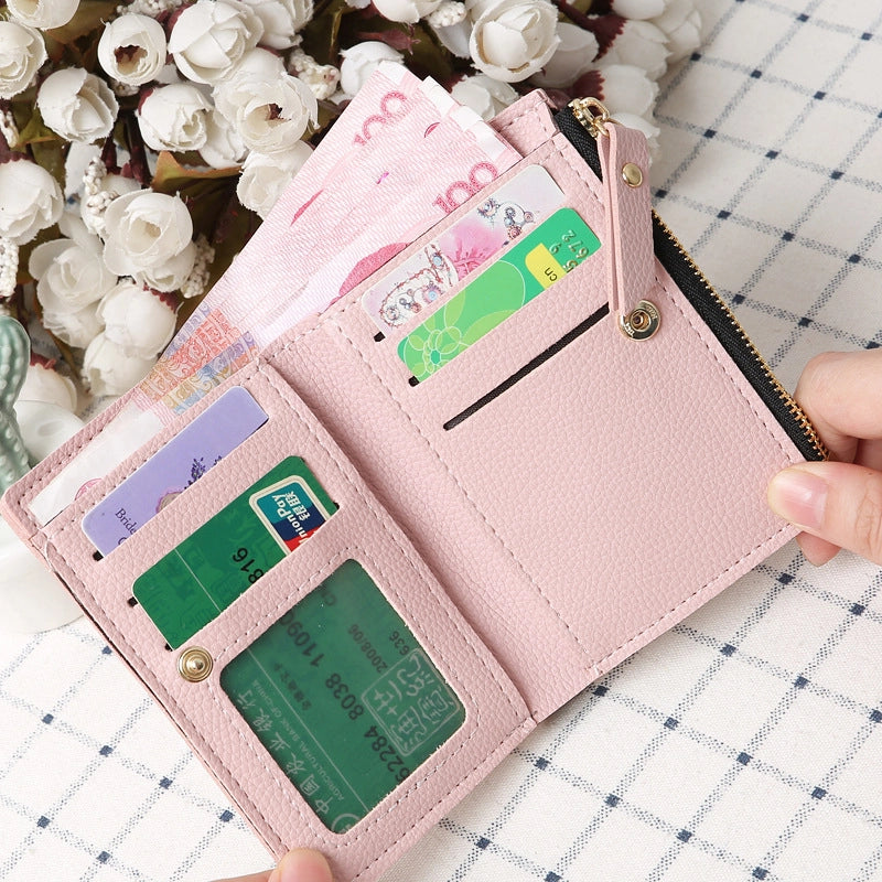 Women's Flower Pu Leather Zipper Wallets