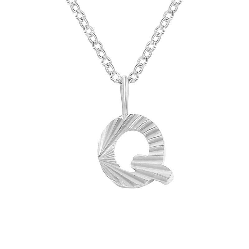 Minimalist Letter Stainless Steel Pendant Necklace In Bulk