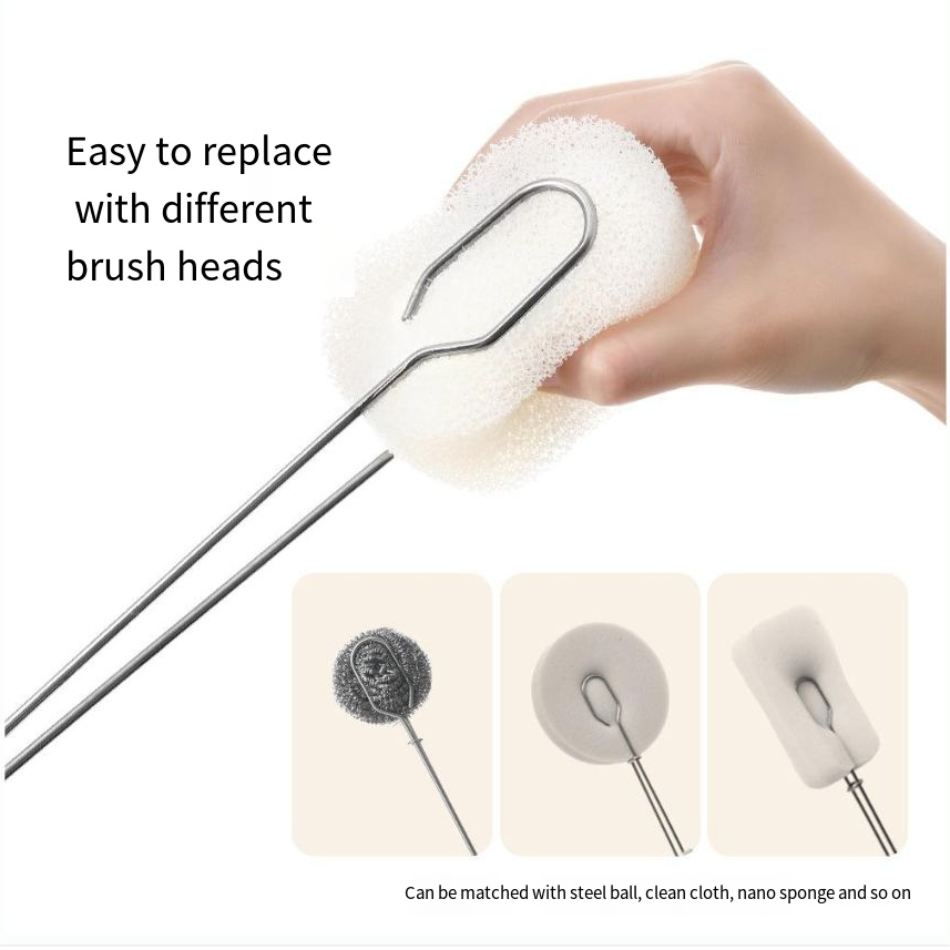 🧽Stainless Handle Sponge Brush