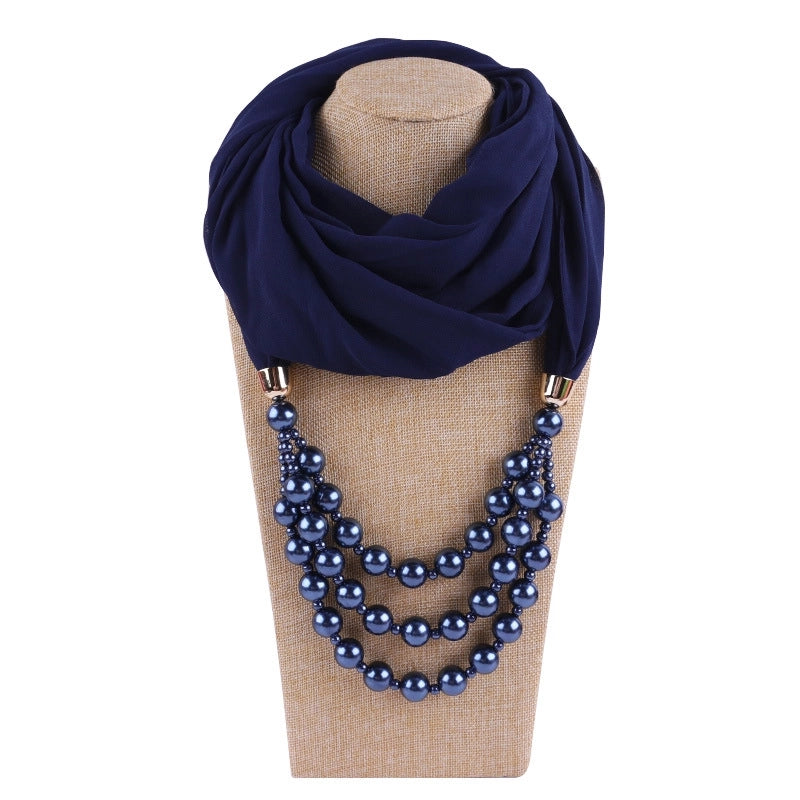Women's Streetwear Solid Color Chiffon Patchwork Winter Scarves