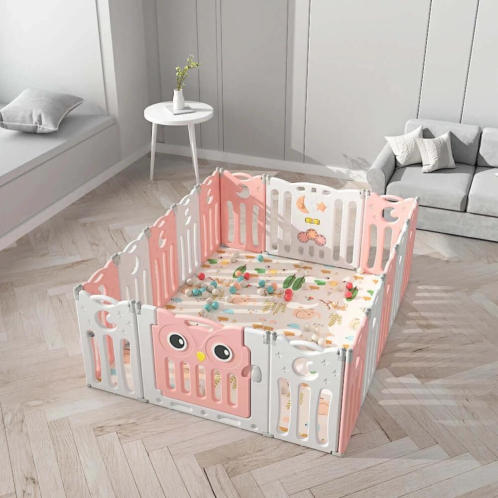 Owl design - Baby Playpen with Game Panel
