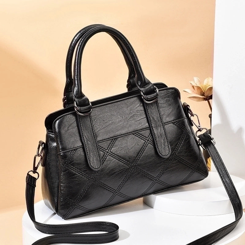 Women's Large All Seasons Pu Leather Basic Diana Bag
