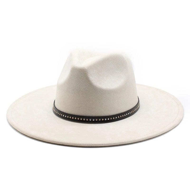Unisex Vintage Style Ethnic Style Solid Color Flat Eaves Fedora Hat