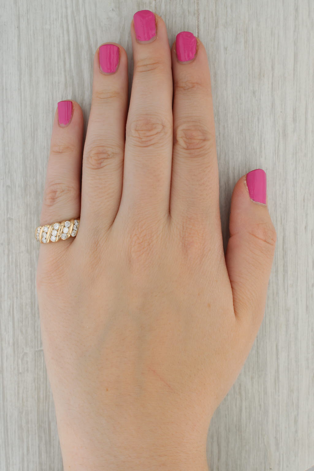 0.80ctw Diamond Ring 14k Yellow Gold Size 6.75