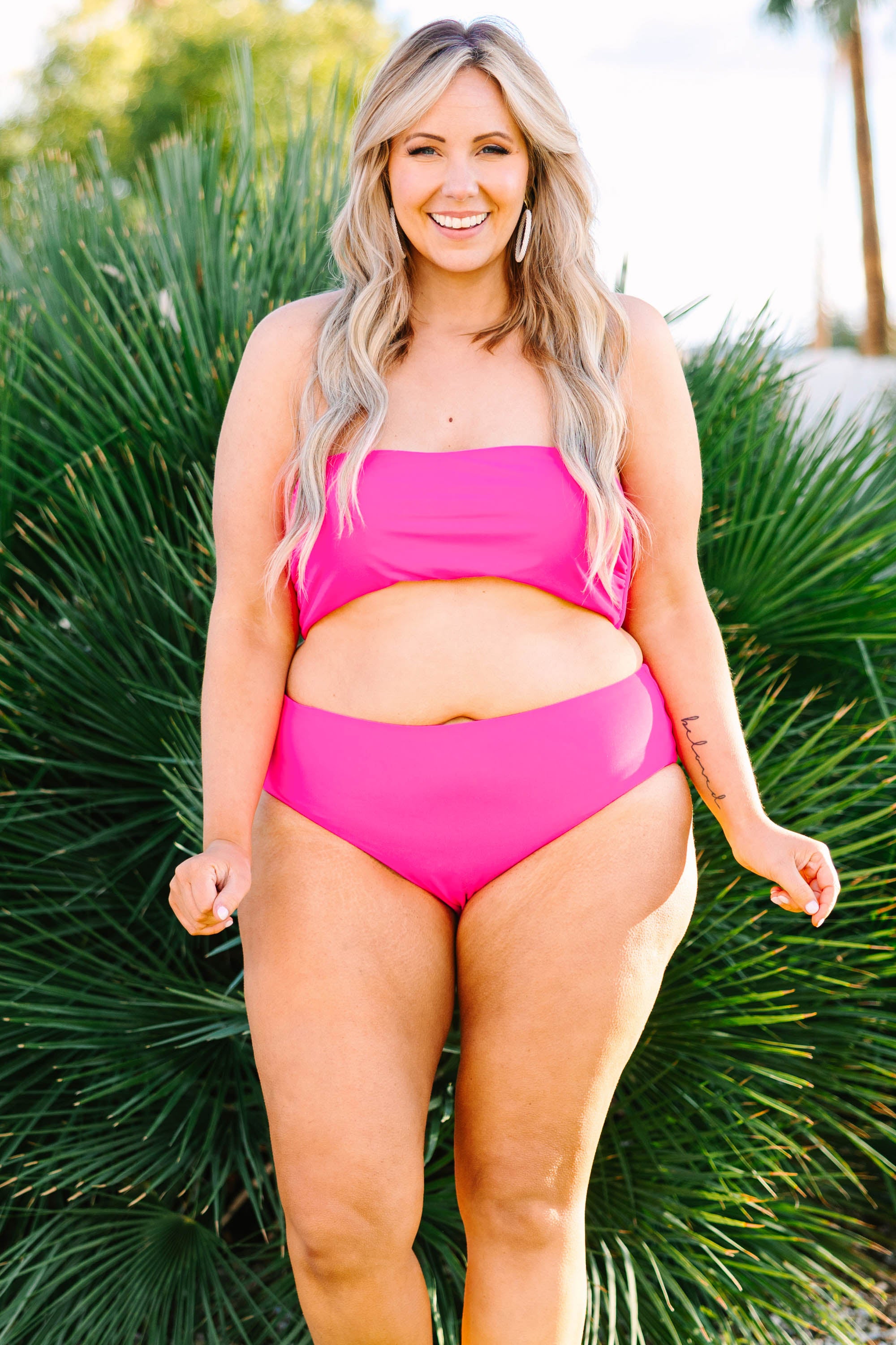 Beach Boo Swim Top. Pink