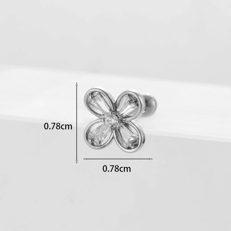 Ear Cartilage Rings & Studs Geometric Copper Plating Artificial Gemstones