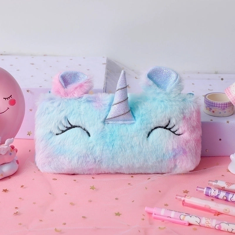 New Plush Cartoon Pencil Case Kid's Bag