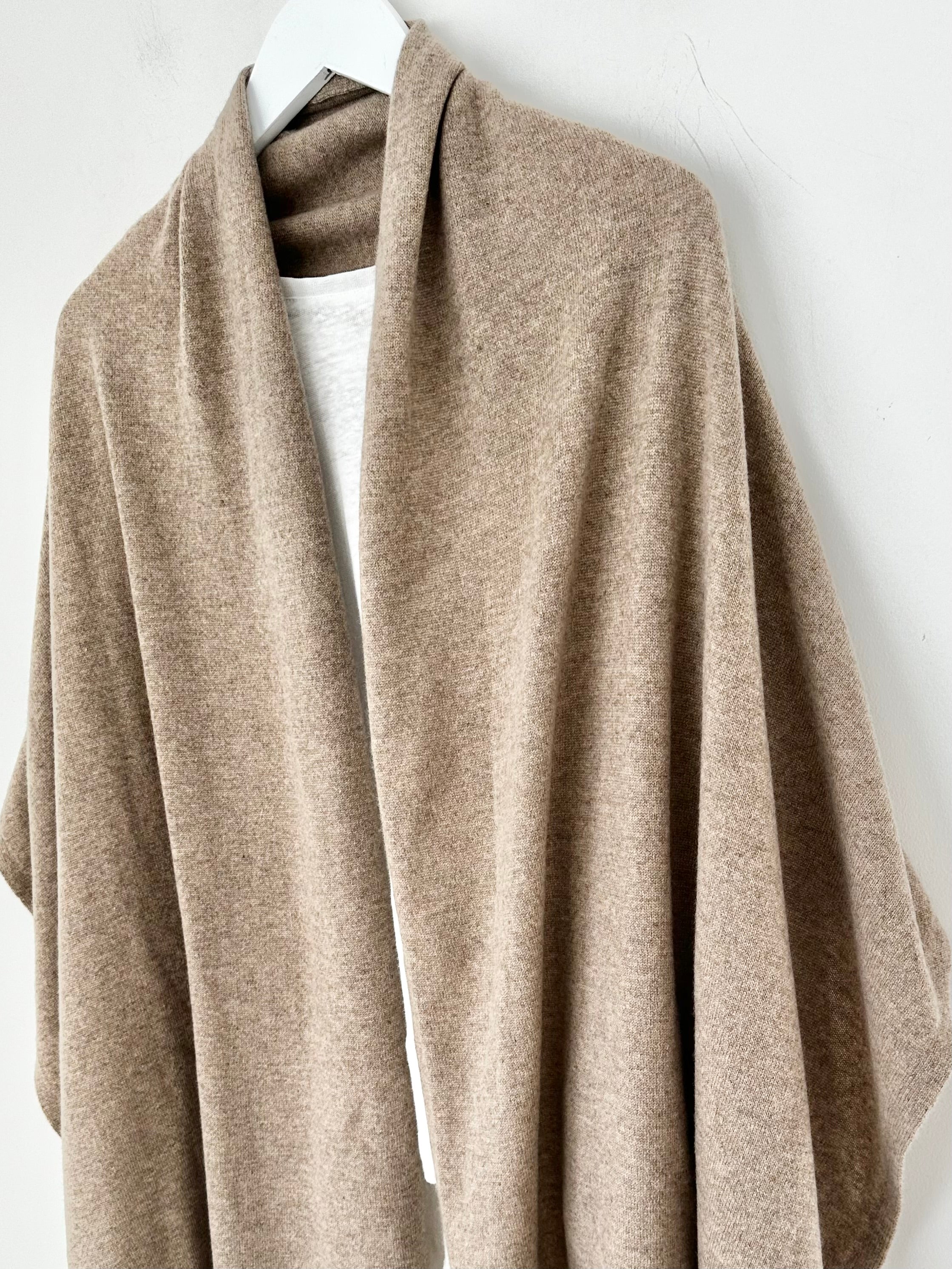 large cashmere scarf-oat almond