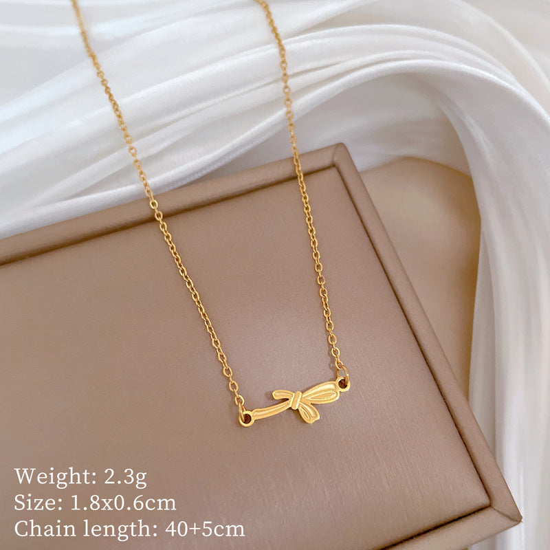 Fashion Geometric Titanium Steel Electroplating Necklaces