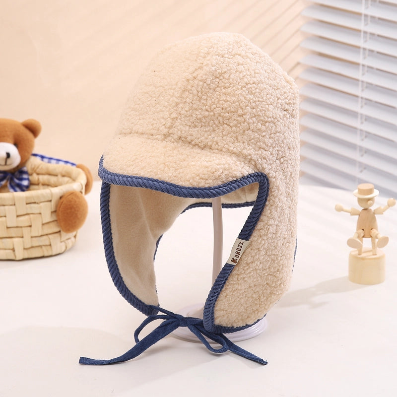 Children Unisex Cute Minimalist Color Block Trapper Hat