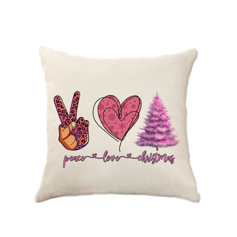 Christmas Vacation Letter Polyester Pillow Cases Couch & Sofa Decor