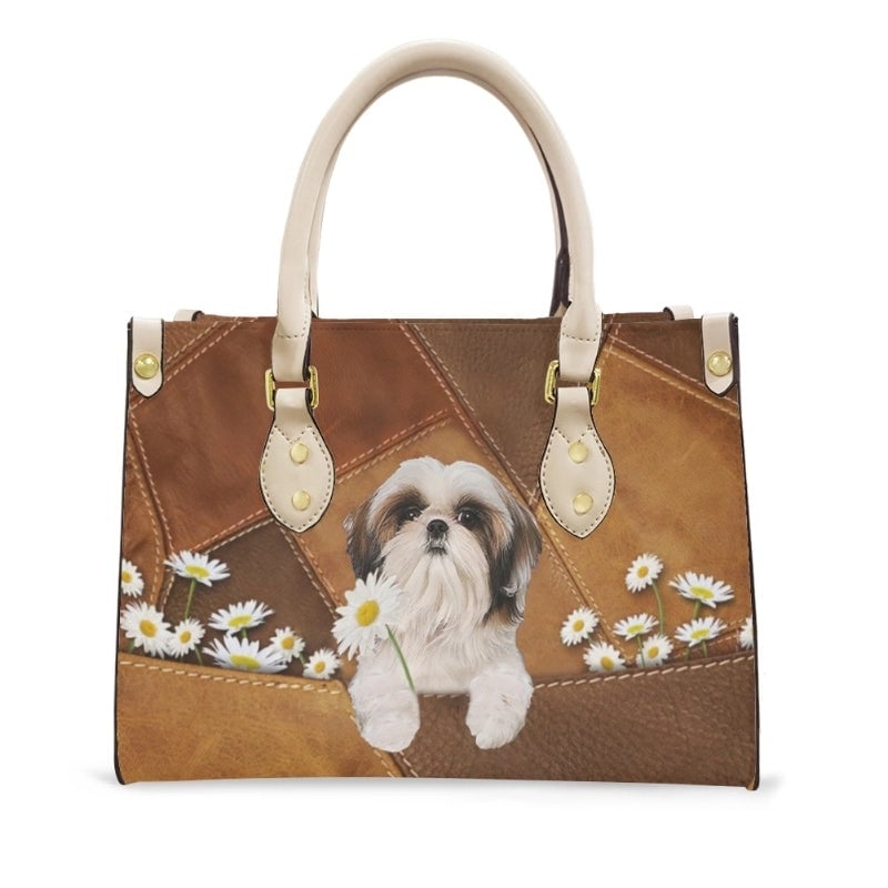 Women's Medium Pu Leather Customized Color Block Vintage Style Classic Style Square Zipper Handbag