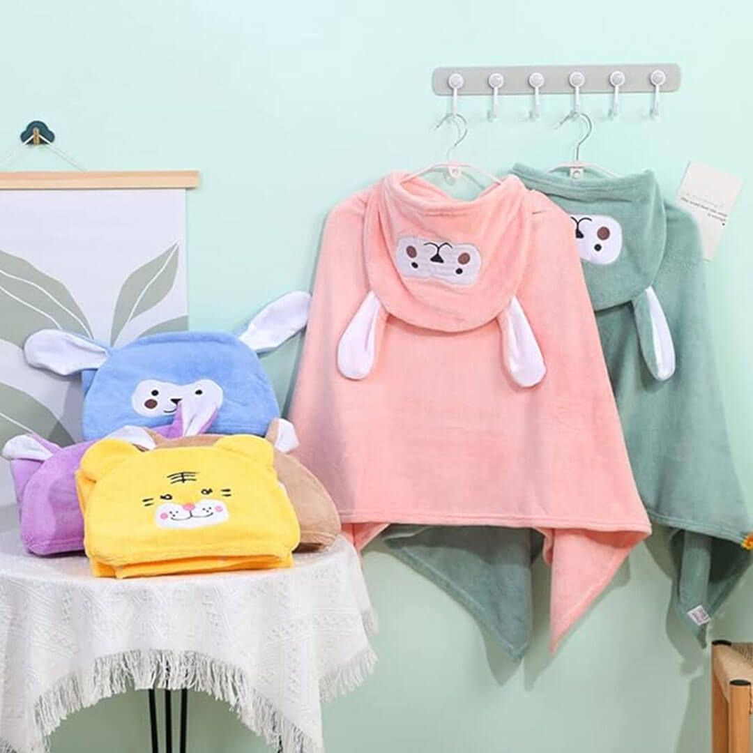 Hooded Cartoon Bath Towel for Kids