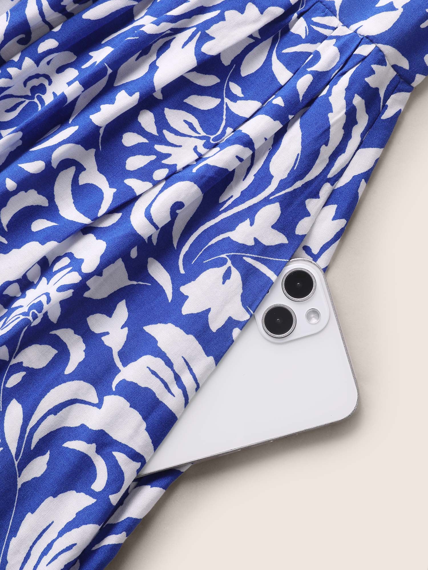 Rayon Boho Print Wrap Cami Dress