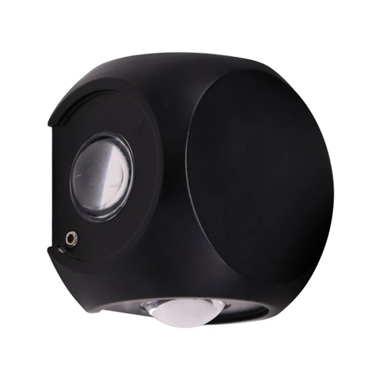 Modern Black LED Wall Light - Round Design