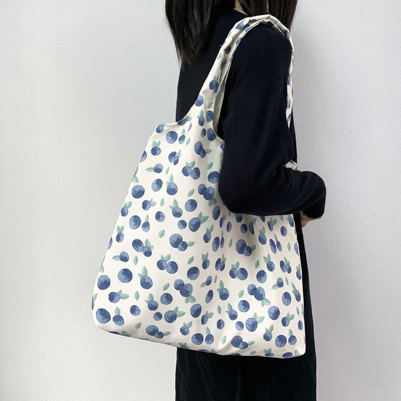 Women's Canvas Printing Classic Style Square Open Canvas Bag