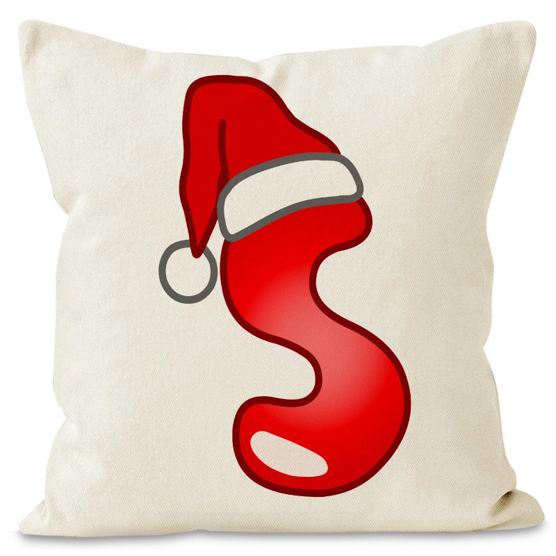 Christmas  Cute Modern Style Christmas Hat Letter Linen Polyester Pillow Cases Couch & Sofa Decor