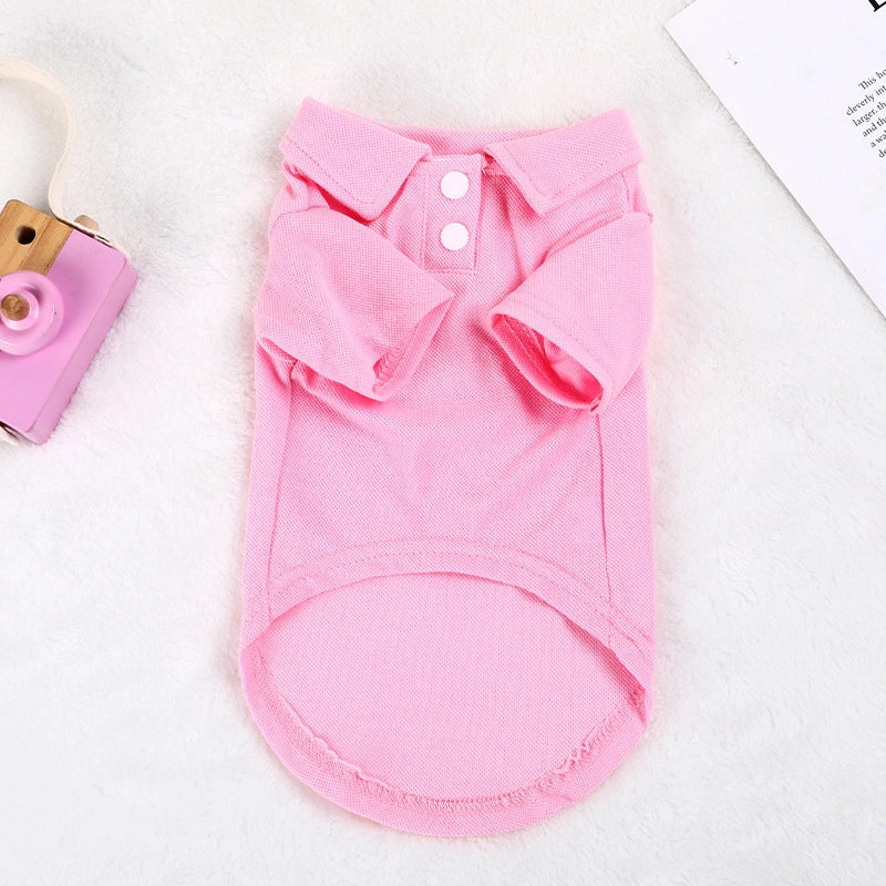 Minimalist Polyester Solid Color Pet Clothing