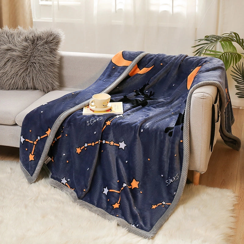 Thickened Autumn And Winter Blanket Flannel Blanket Faleirong Gift Blanket Summer Air-conditioning Blanket Coral Fleece Sheets