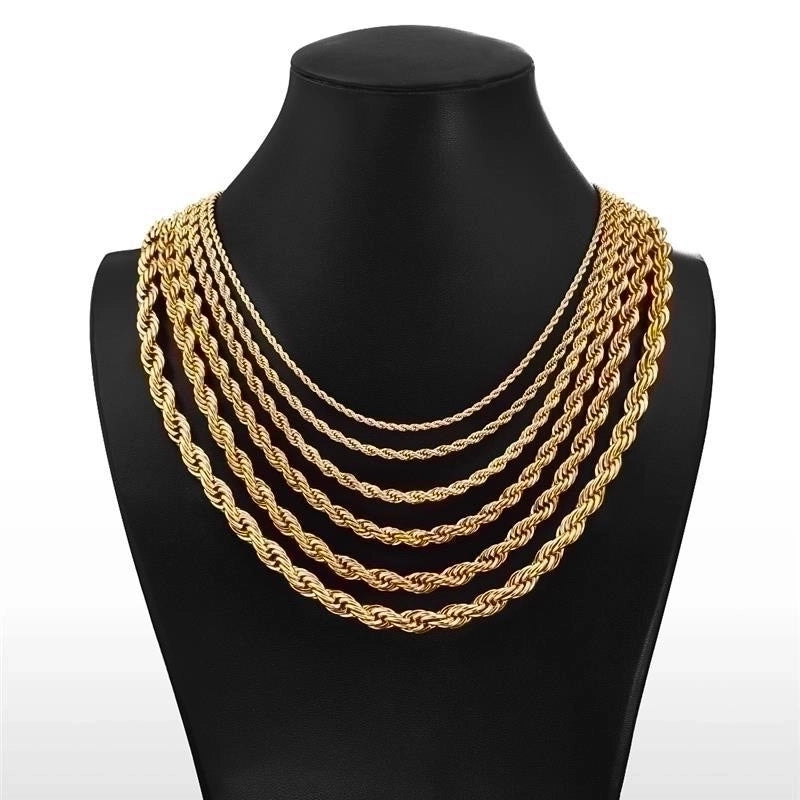 304 Stainless Steel 18K Gold Plated Hip-Hop Chain Geometric Necklace