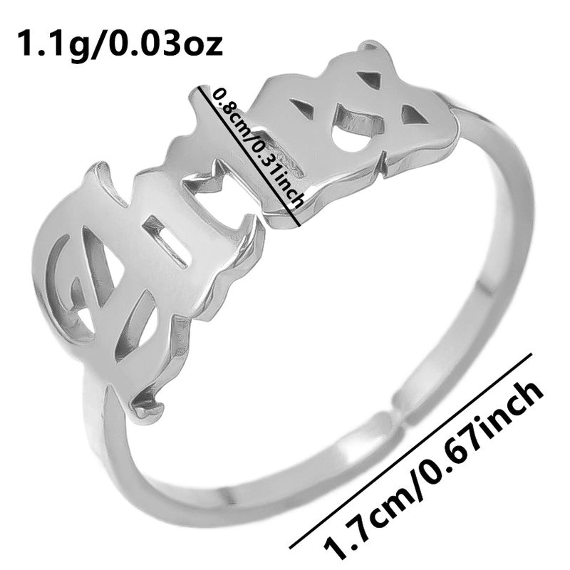 Minimalist Constellation 304 Stainless Steel 18K Gold Plated Polishing Rings