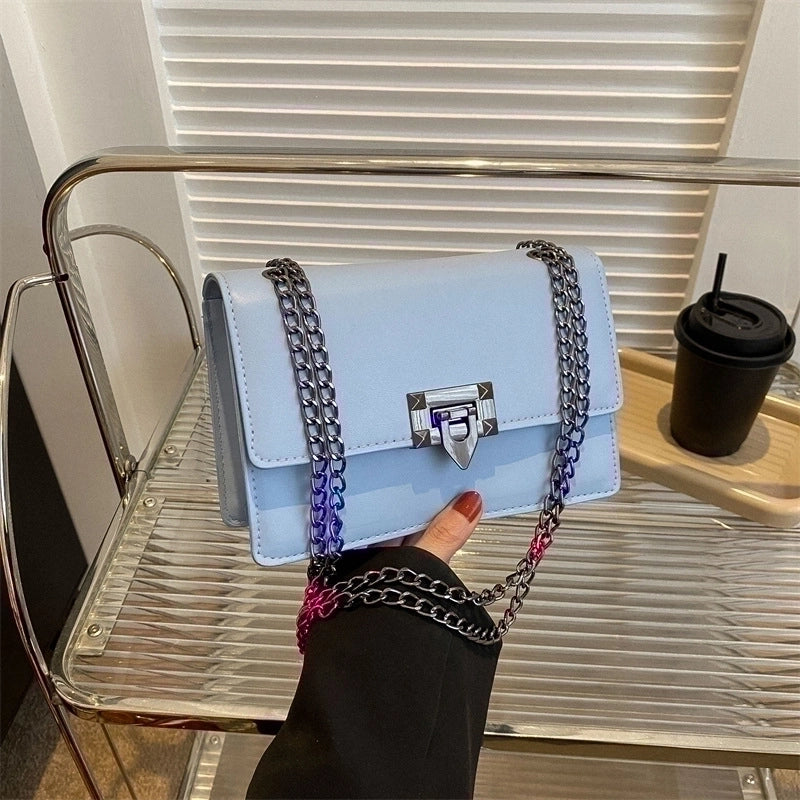 Women's Small All Seasons Pu Leather Vintage Style Shoulder Bag Chain Bag