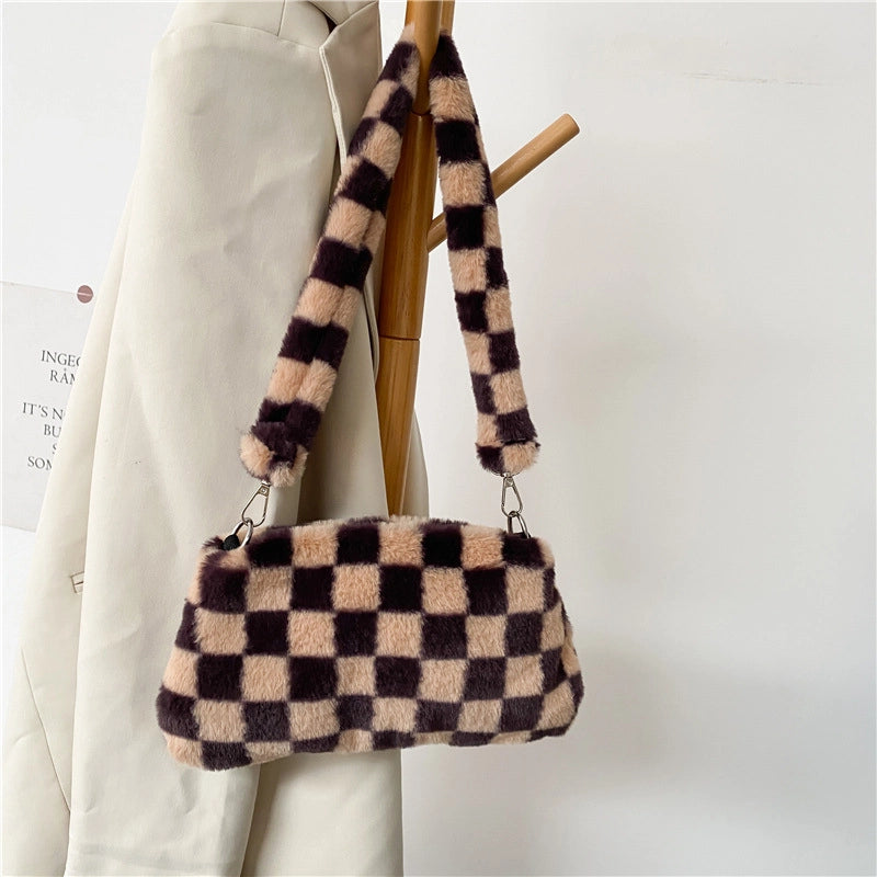 Small Plush Streetwear Square Bag