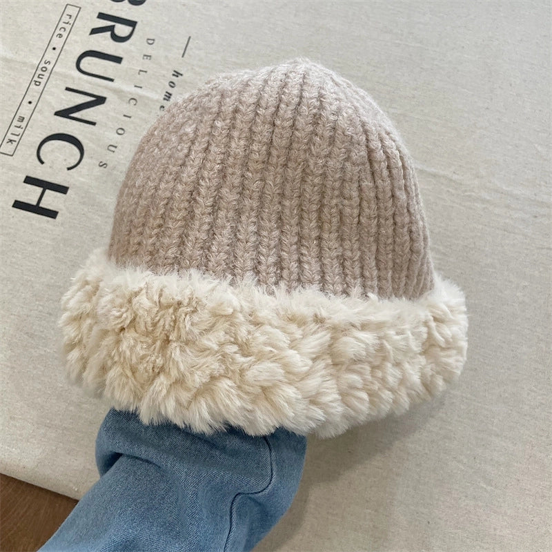 Women's Cute Retro Sweet Solid Color Eaveless Wool Cap