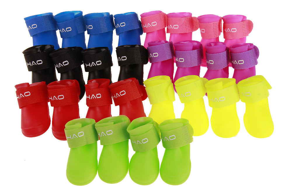 Multicolor Non-slip Dog Rain Shoes