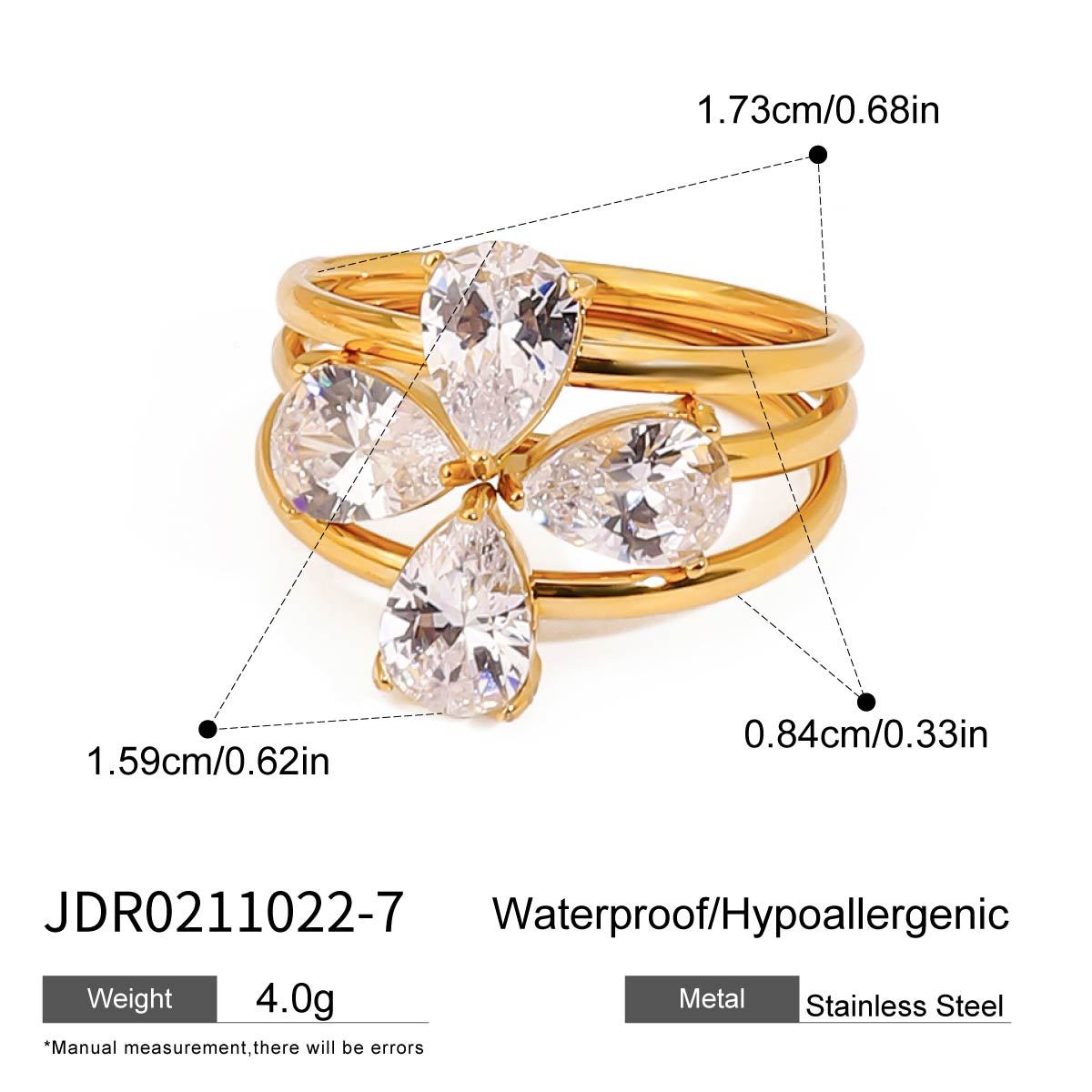 Jie Ding Titanium Steel Ring Female Niche Design Ring Jewelry Stainless Steel Rings