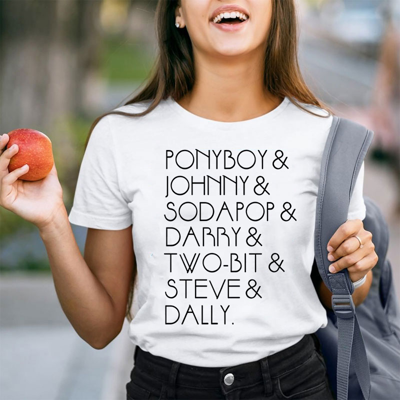 The Outsiders Shirt Characters Teacher T-Shirt