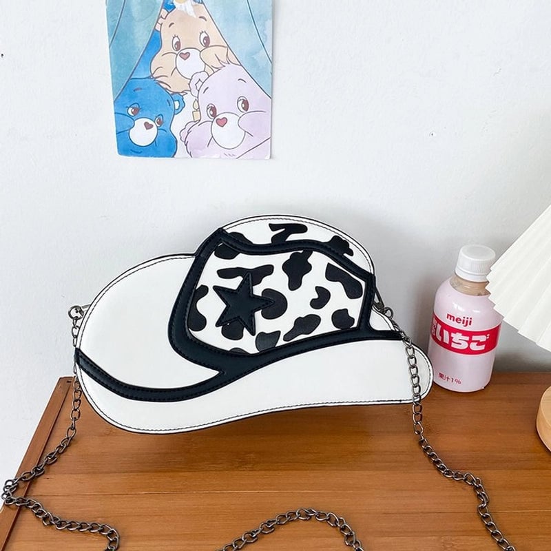 Women's Medium Polyester Cartoon Star Streetwear Oval Zipper Shoulder Bag