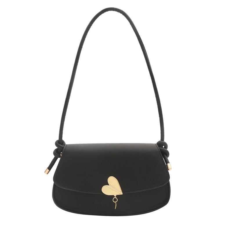 Women's Pu Leather Solid Color Vintage Style Classic Style Semicircle Lock Clasp Shoulder Bag