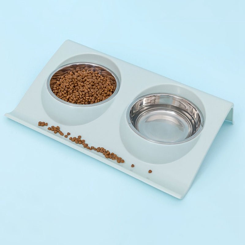 Pastel Double Stainless Steel Pet Bowl (Various Colours)